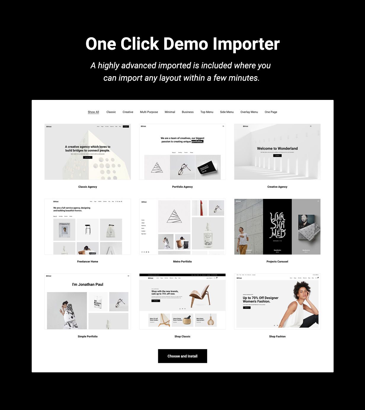 One Click Demo Importer