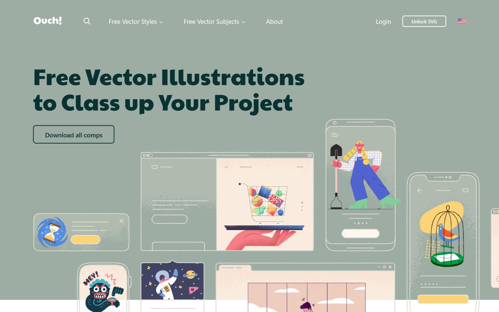 Best Resources to Download Illustrations Ouch by Icons8