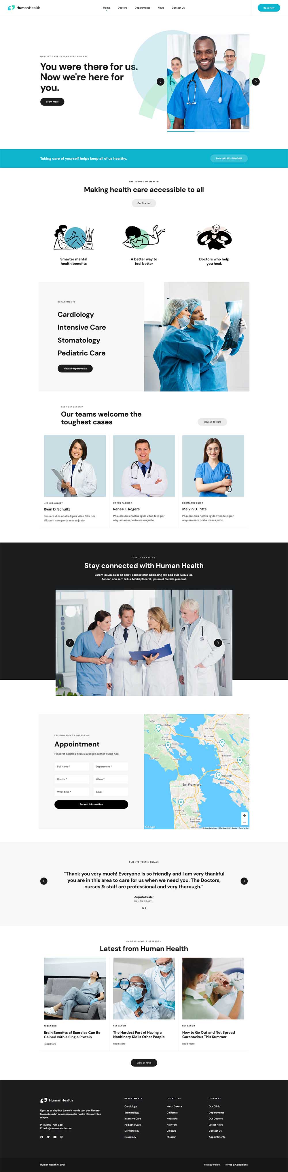 Human Health – Medical Healthcare Demo Website for WordPress