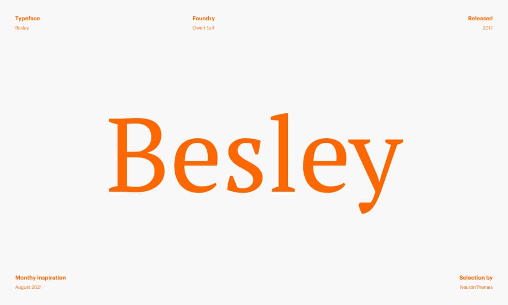 Besley - Beautiful Free Google Fonts 2021
