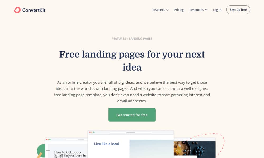 ConvertKit Landing Page Builder 1