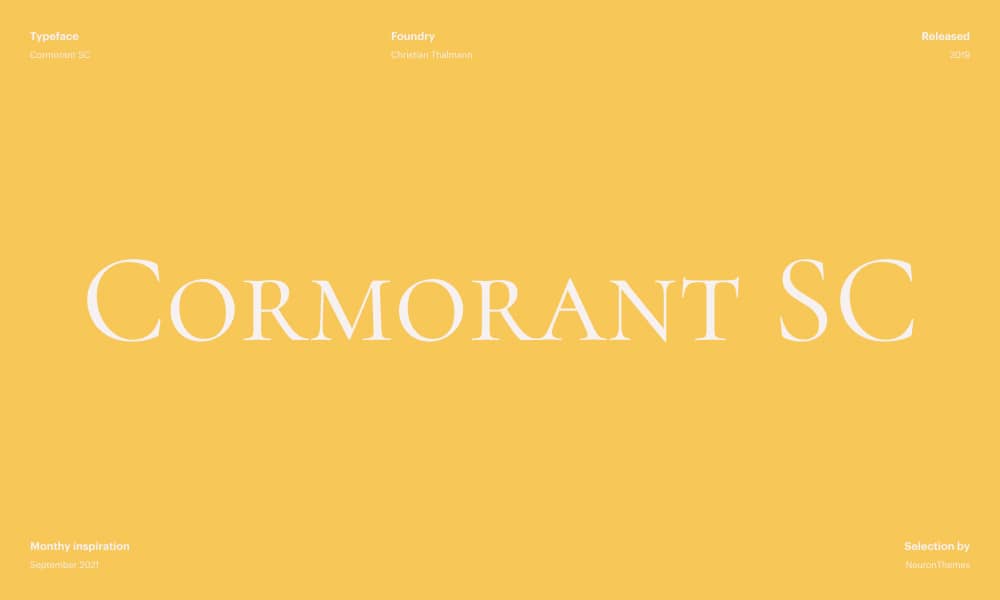 Cormorant SC - The Best Free Google Fonts for Designers in 2021