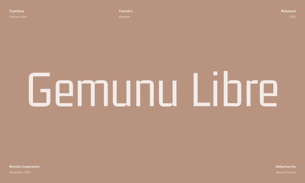 Gemunu Libre Best Free Google Fonts in 2021 1