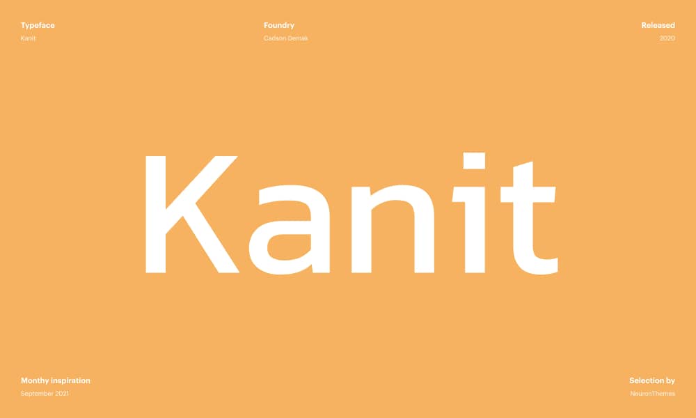 Kanit - Best Free Google Fonts for 2021