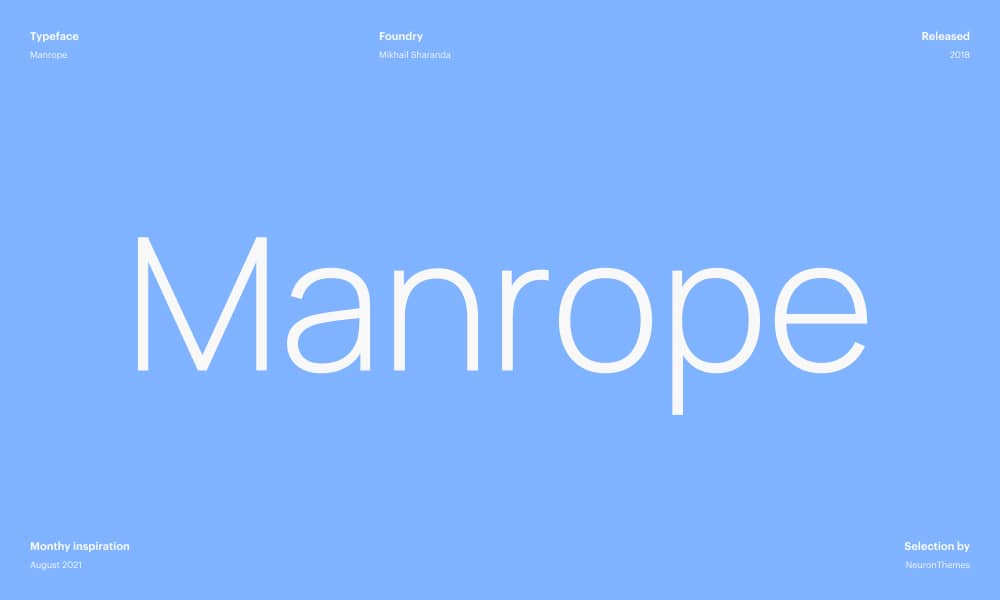 Manrope Font - Best Free Google Fonts for 2021