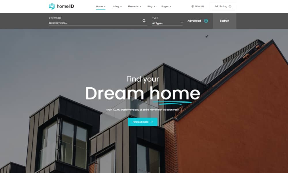 HomeIDPress - Best WordPress Thme for Real Estate websites