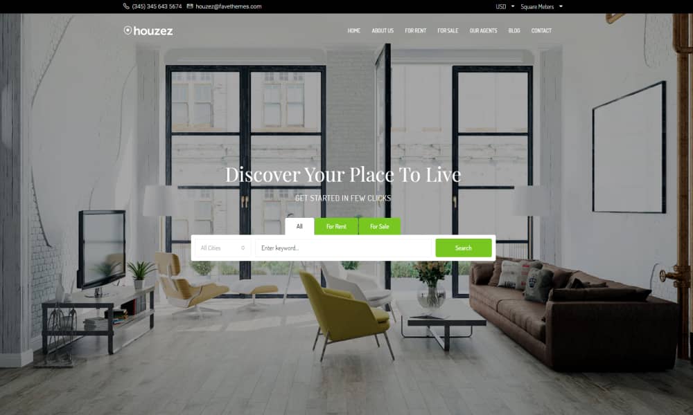 Houzez - Best Real Estate WordPress Themes for 2021