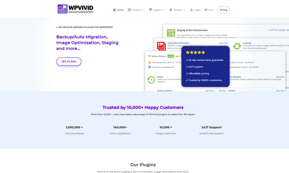 WPvivid - Best WordPress Staging Plugins