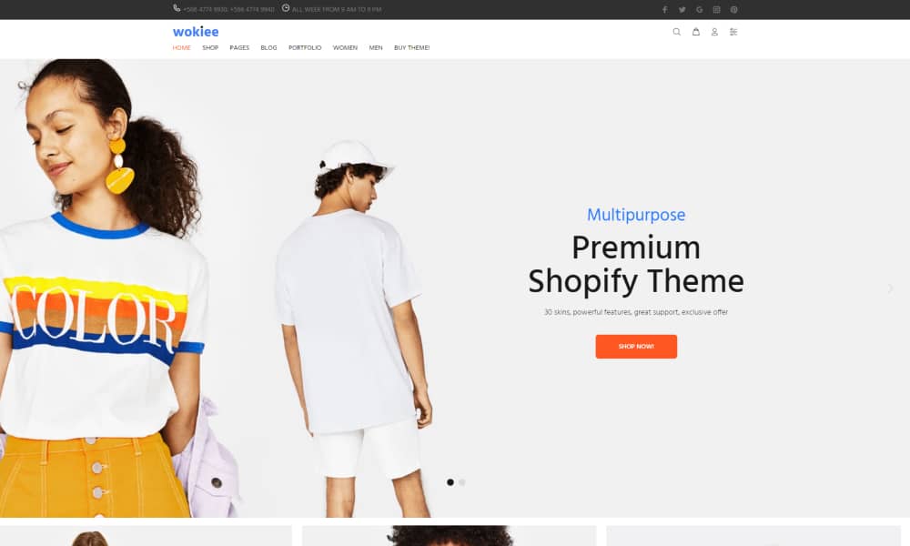 Wokiee - Best Shopify Responsive Themes for 2021