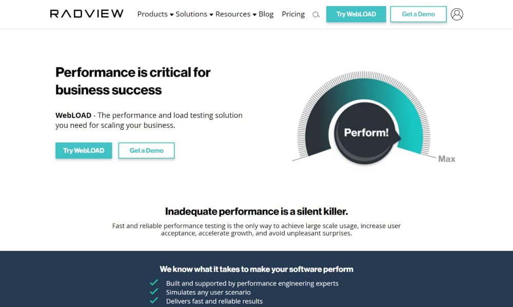 WebLoad - Best Performance Testing Tools for websites